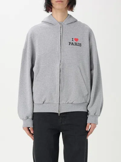 Balenciaga Woman Grey Sweatshirts In Gray