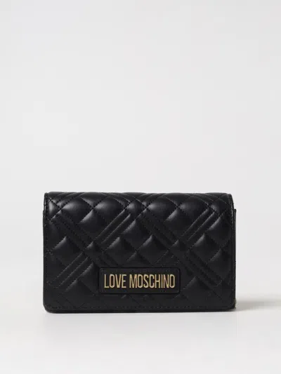 Love Moschino Shiny Shoulder Bag In Black
