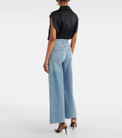 Citizen Of Humanity Citizens Of Humanity Lyra Exposed Button High Waist Crop Wide Leg Jeans In Black