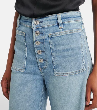 Citizen Of Humanity Citizens Of Humanity Lyra Exposed Button High Waist Crop Wide Leg Jeans In Black