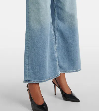 Citizen Of Humanity Citizens Of Humanity Lyra Exposed Button High Waist Crop Wide Leg Jeans In Black