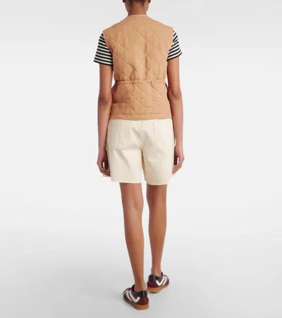 Moncler Vigny Padded Vest In Nude