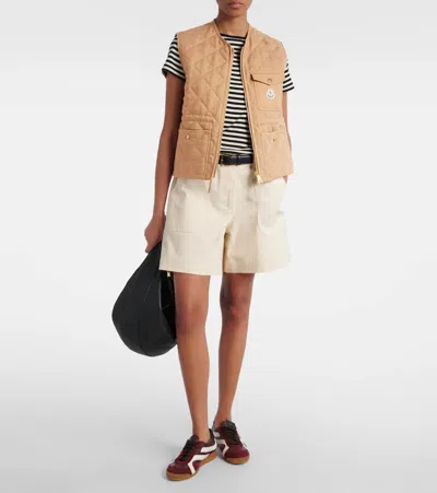 Moncler Vigny Padded Vest In Nude
