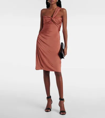 Tom Ford Lock Hardware Leather Open Toe Sandals In Black