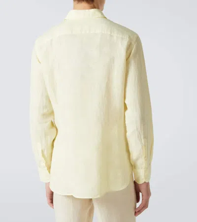 Thom Sweeney Linen Shirt In Yellow