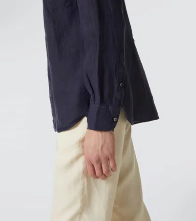 Thom Sweeney Linen Shirt In Blue