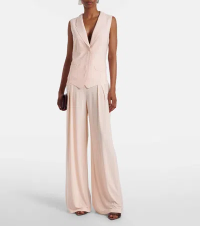 Norma Kamali Vest With Lapel In Pink