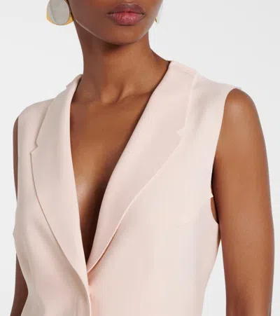 Norma Kamali Vest With Lapel In Pink