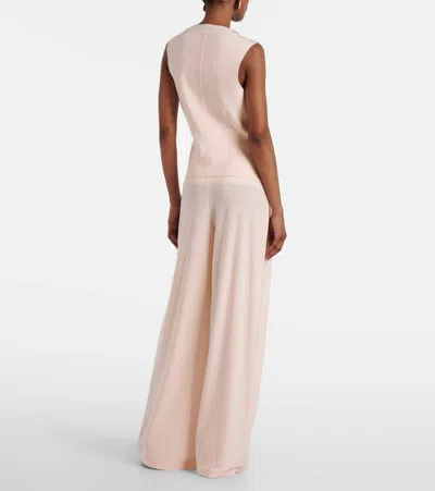 Norma Kamali Vest With Lapel In Pink