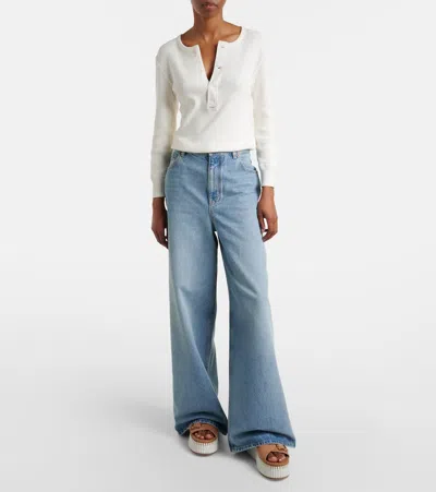 Chloé Isla 105 Calf Leather Wedge Sandals In Brown