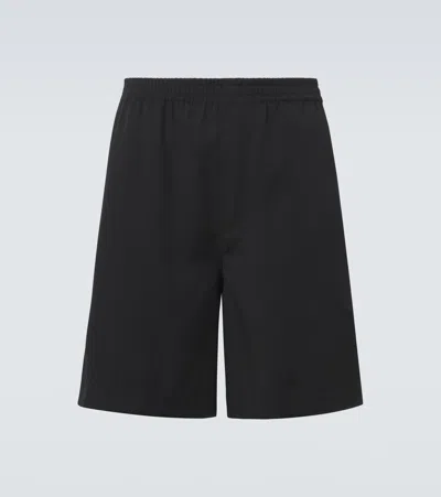 Frame Men's Wool Relaxed Fit Pull-on Shorts In Black