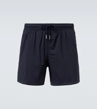 Thom Sweeney Mid-rise Swim Trunks In Blue