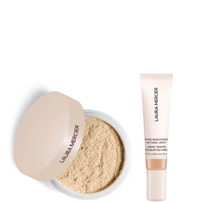 Laura Mercier Mini Translucent Loose Setting Powder Ultra Blur And Travel Size Tinted Moisturiser Dewy Duo (variou In 3n Sand