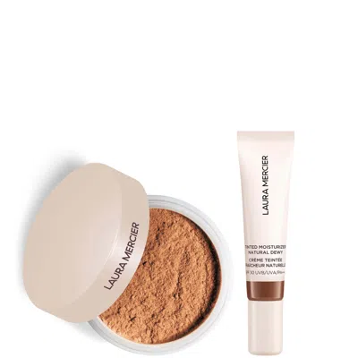 Laura Mercier Mini Translucent Loose Setting Powder Ultra Blur And Travel Size Tinted Moisturiser Dewy Duo (variou In 6n Umber
