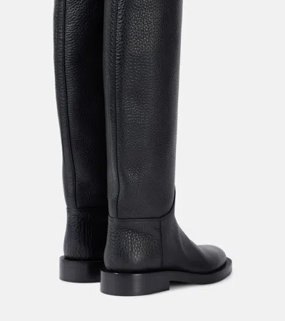 Khaite Flint Leather Knee-high Boots In Black
