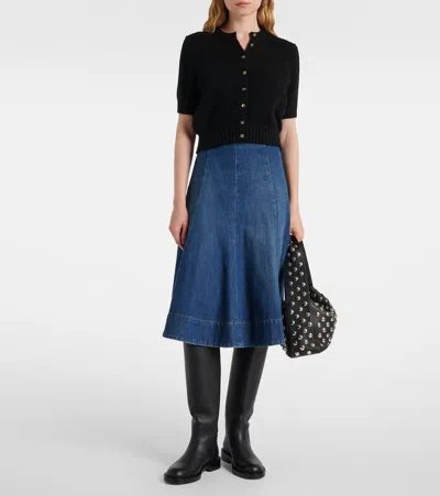 Khaite Flint Leather Knee-high Boots In Black