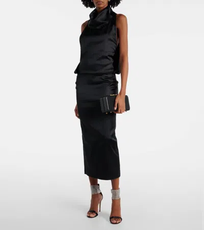 Gianvito Rossi Valì Leather Clutch In Schwarz