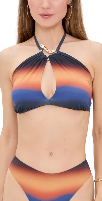 Nomads Current Bikini Top Ii Sundown Print In Sundown Print