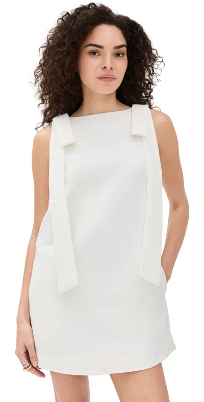 Aligne Fern Bow Tie Mini Dress White In White
