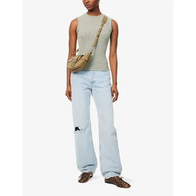 Agolde Binx Tank Celery In Celery (green Heather)