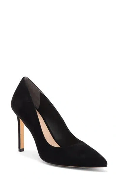 Stuart Weitzman Leigh 95 Pointed Toe Pump In Black