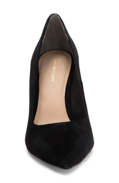 Stuart Weitzman Leigh 95 Pointed Toe Pump In Black