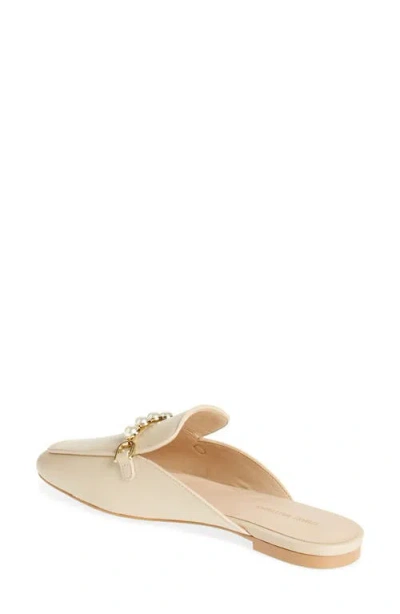 Stuart Weitzman Perla Imitation Pearl Mule In Museline