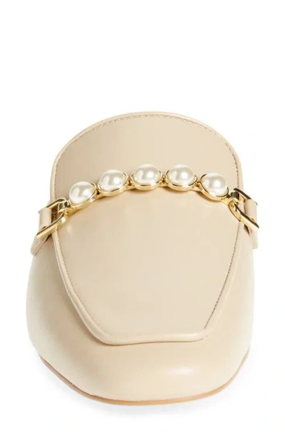 Stuart Weitzman Perla Imitation Pearl Mule In Museline