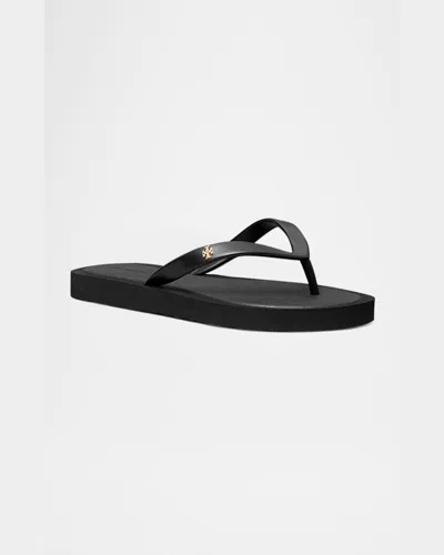 Tory Burch Kira Flip Flops In Mountain Gray / Silver