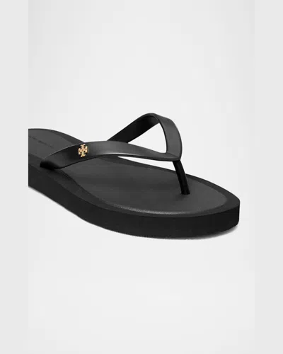 Tory Burch Kira Flip Flops In Mountain Gray / Silver