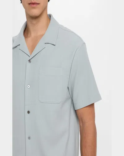 Frame Short Sleeve Camp Shirt In Harbor City