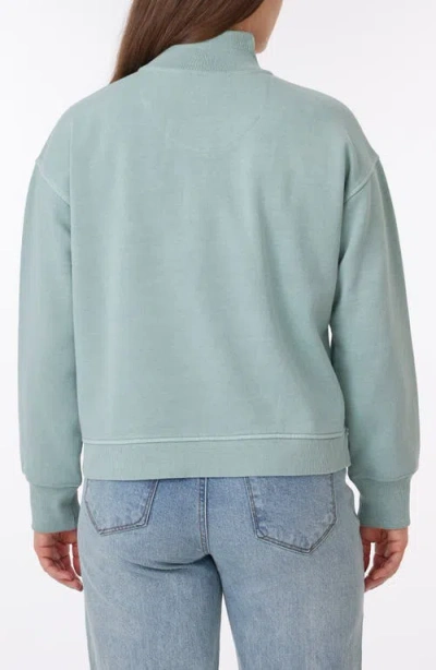 C&c California C & C California Janet Sunwashed Fleece Quarter Zip Sweatshirt In Blue