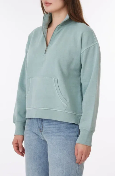 C&c California C & C California Janet Sunwashed Fleece Quarter Zip Sweatshirt In Blue
