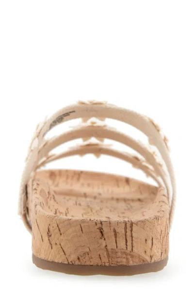 Aerosoles Women's Leflor Round Toe Flatform Sandals In Natural Canvas