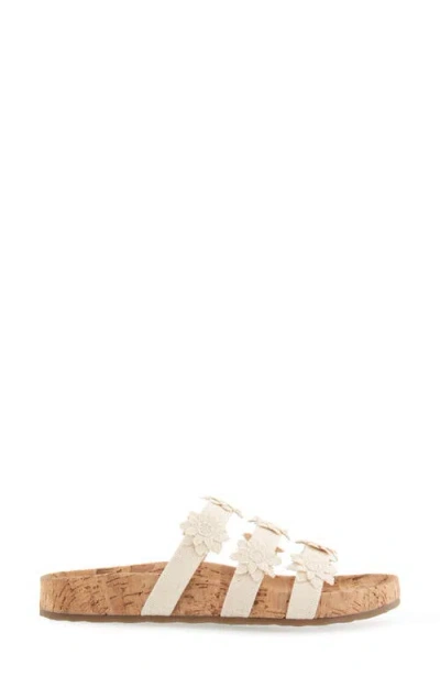 Aerosoles Women's Leflor Round Toe Flatform Sandals In Natural Canvas