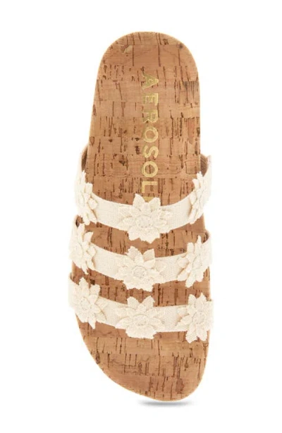 Aerosoles Women's Leflor Round Toe Flatform Sandals In Natural Canvas