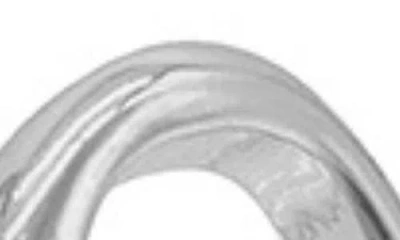 Adornia Silver Open Hammered Oval Ring In Silver