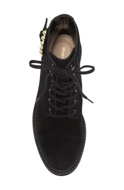 Stuart Weitzman Piper Lug Sole Boot In Black