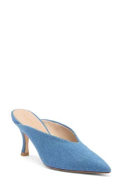 Stuart Weitzman Lula Pointed Toe Pump In Mid Blue