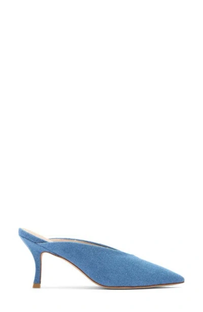 Stuart Weitzman Lula Pointed Toe Pump In Mid Blue