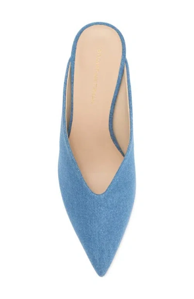 Stuart Weitzman Lula Pointed Toe Pump In Mid Blue