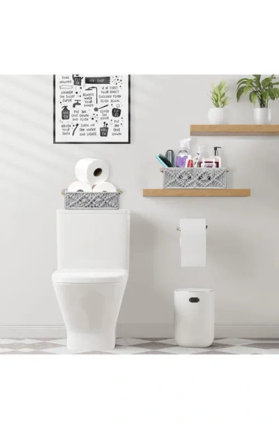 Sorbus 2-pack Macramé Storage Basket In Gray