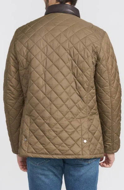 Flynt Diamond Quilted Jacket In Khaki