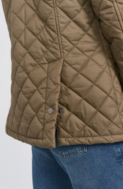 Flynt Diamond Quilted Jacket In Khaki