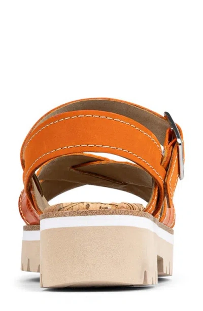 Donald Pliner Lug Sole Slingback Sandal In Orange