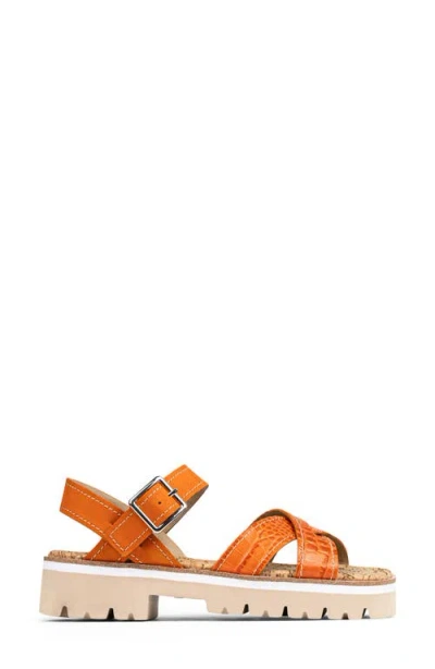 Donald Pliner Lug Sole Slingback Sandal In Orange