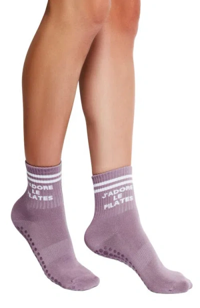 Pilates University 1883 Assorted 2-pack Nonslip Grip Quarter Socks In Baby Pink-lavender