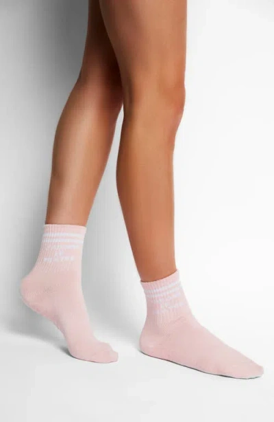 Pilates University 1883 Assorted 2-pack Nonslip Grip Quarter Socks In Baby Pink-lavender