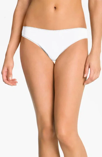 On Gossamer Cabana Cotton Blend Stretch Hip G-string In White