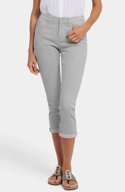 Nydj Chloe Cuff Capri Jeans In Luarca Stripe